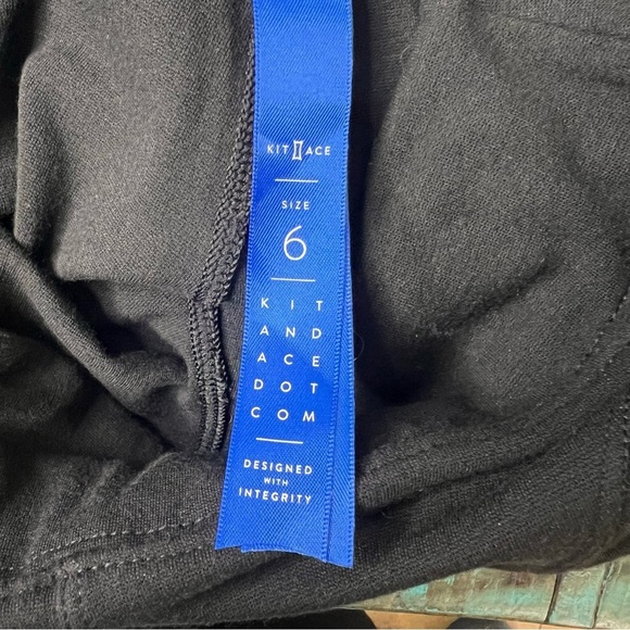 Kit & Ace Black Flare Cropped Pants Size 6 - Picture 10 of 13